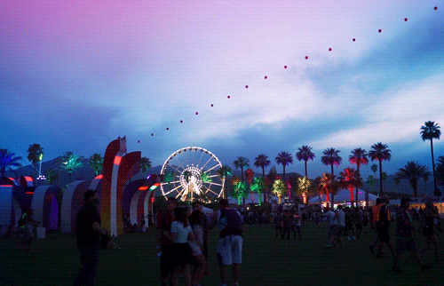 Coachella festival de noite